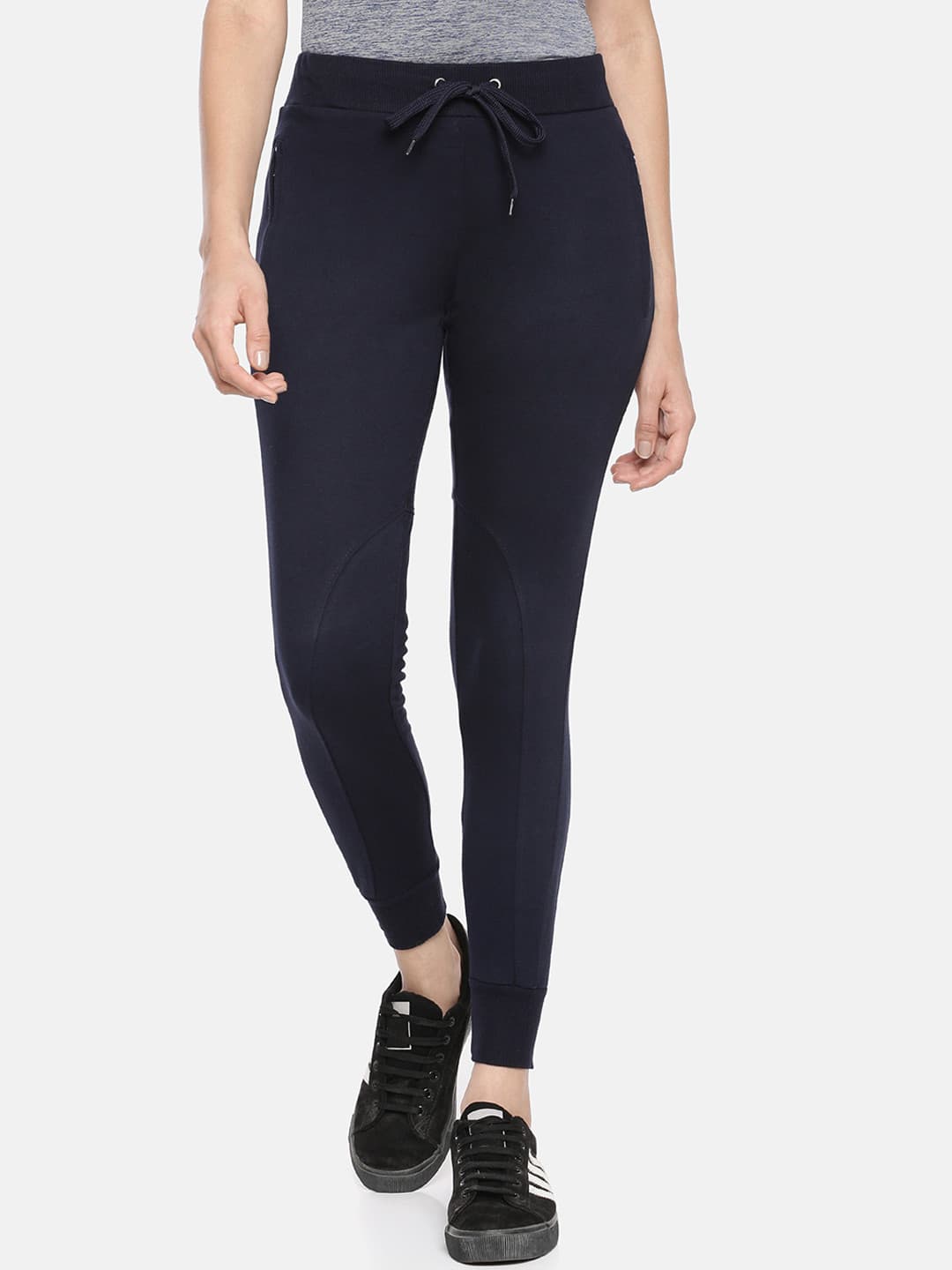 GOLDSTROMS Women Navy Blue Solid Slim-Fit Joggers