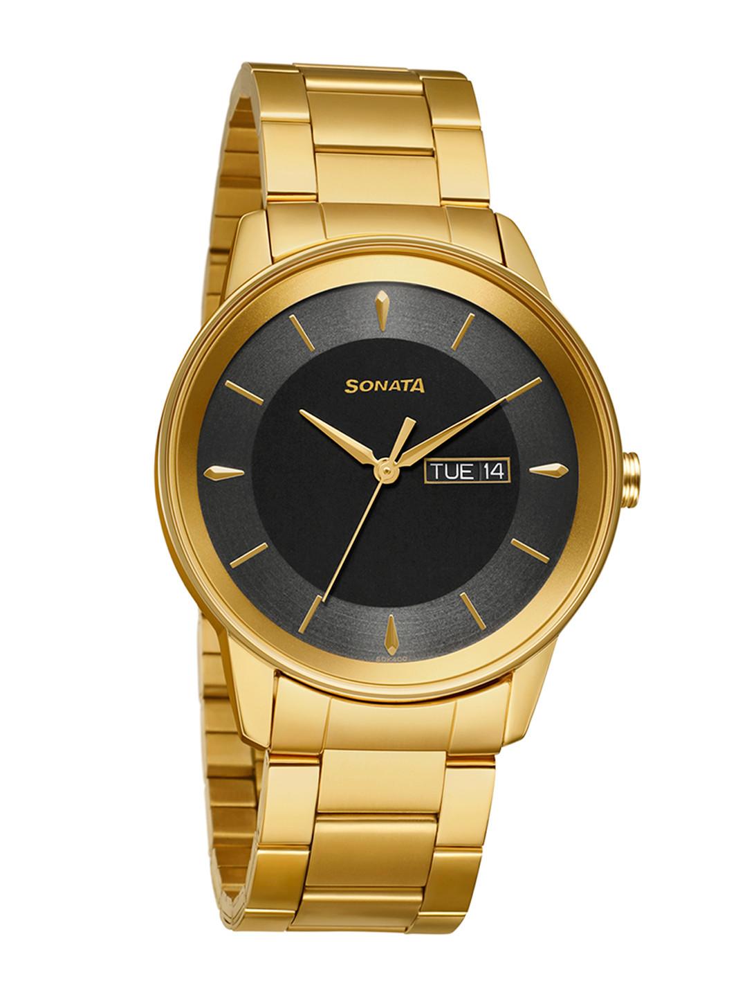 Sonata Utsav Quartz Analog With Grey Dial Watch For Men - Nt7133ym02