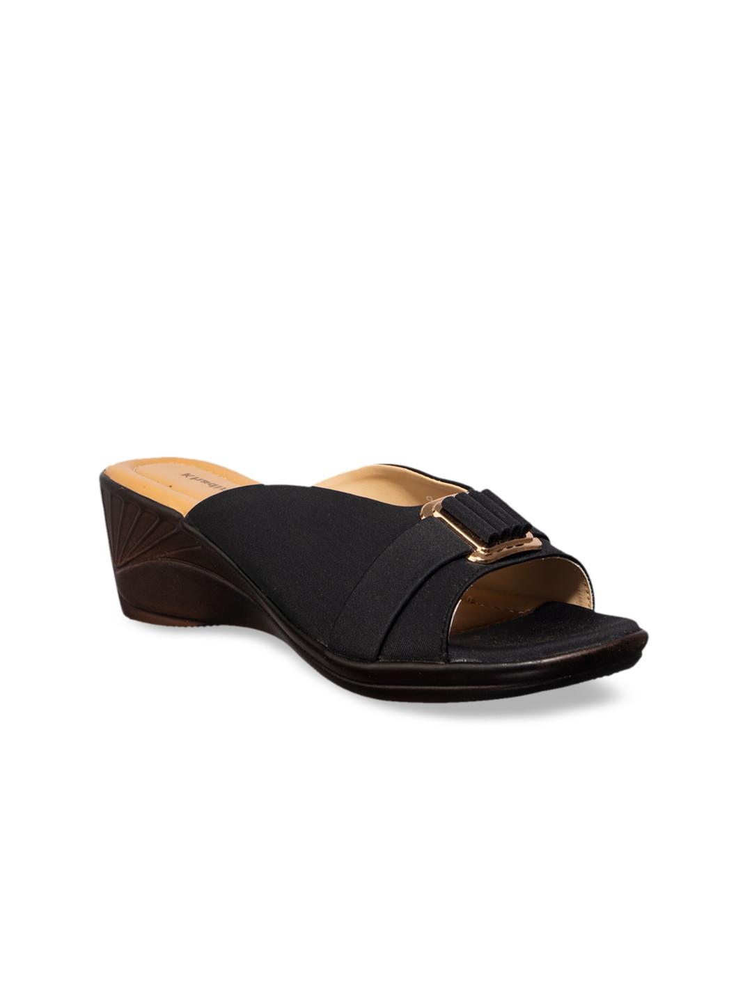 Khadims Women Black Solid Wedges
