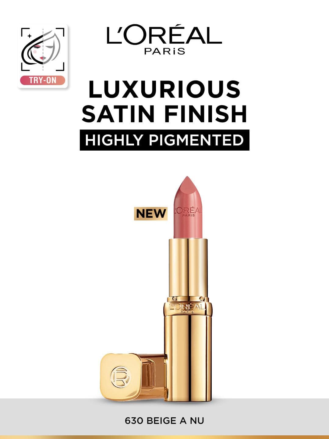 Buy LOreal Paris Color Riche Satin Lipstick 630 Beige A Nu - - Personal Care for Women