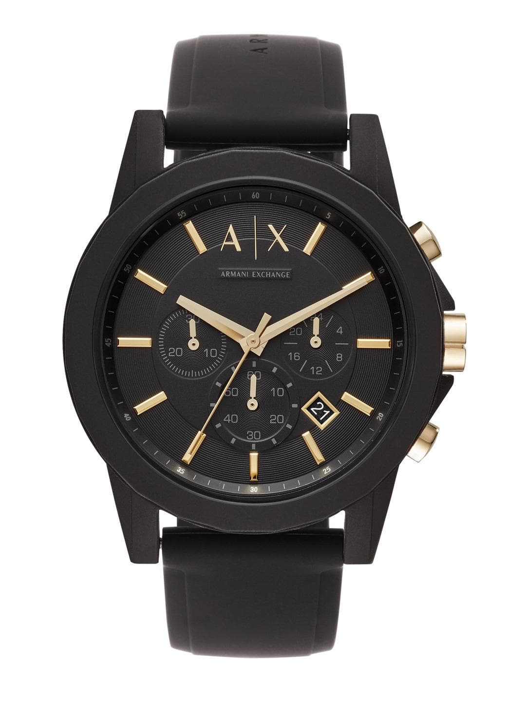Buy Armani Exchange Men Black & Gold Toned Analogue Watch - - Accessories for Men