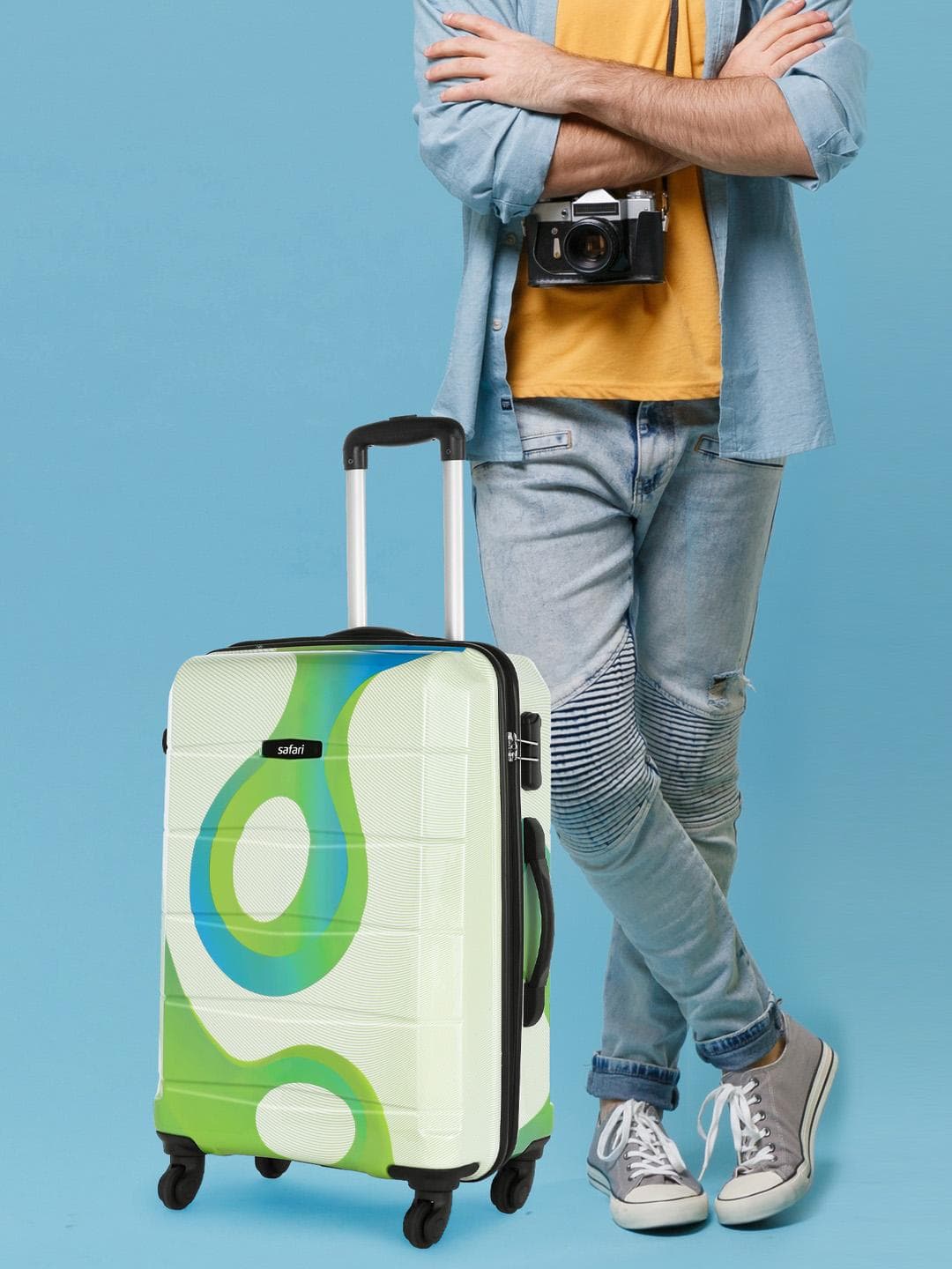 Buy Safari Tiffany Printed Poly Carbonate Medium Hard Trolley Bag 65 Cm - - Accessories for Unisex