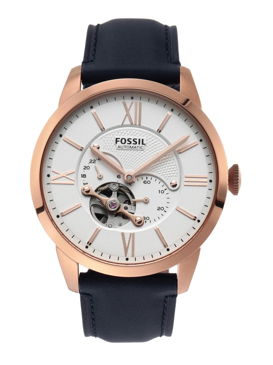 Buy Fossil Men Blue & Off White Analogue Leather Watch ME3171 - - Accessories for Men