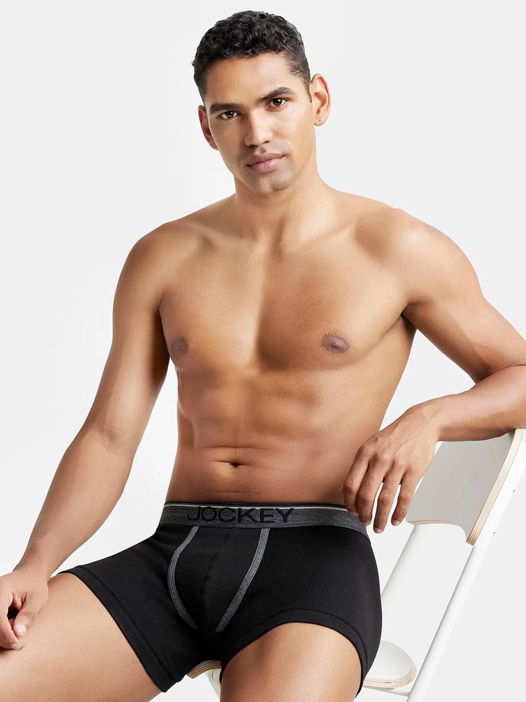 Buy Jockey Combed Cotton Rib Trunk With Ultrasoft Waistband 8015 - - Apparel for Men