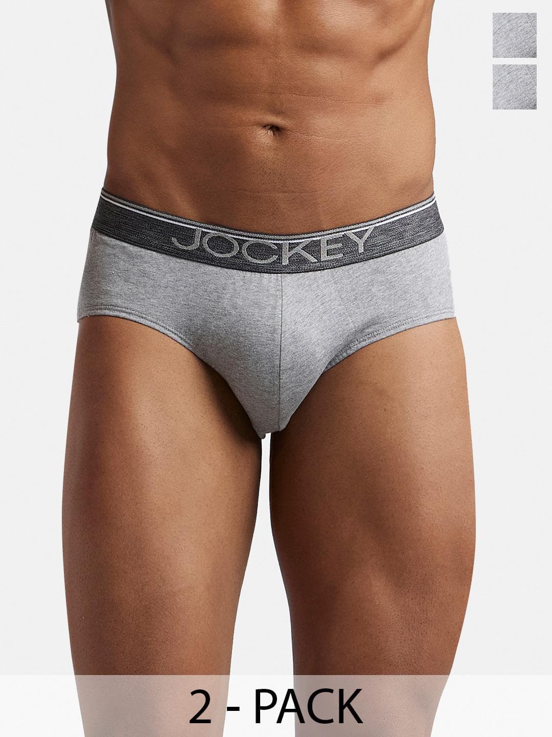 Buy Jockey Pack Of 2 Super Combed Cotton Solid Brief With Ultrasoft Waistband 8037 - - Apparel for Men