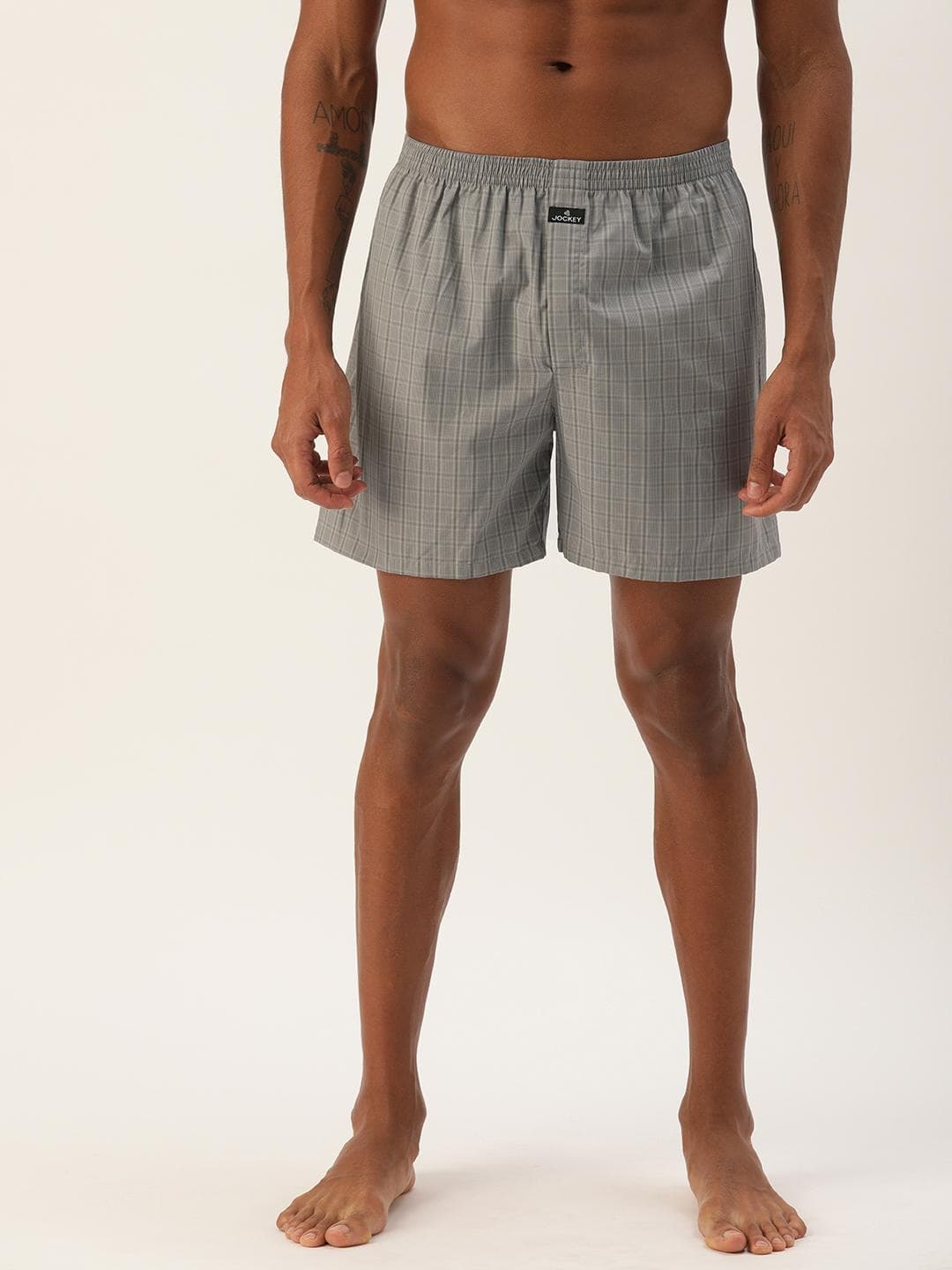 Buy Jockey Men Assorted Checked Pure Cotton Boxers 1222 0110 ASSTD - - Apparel for Men
