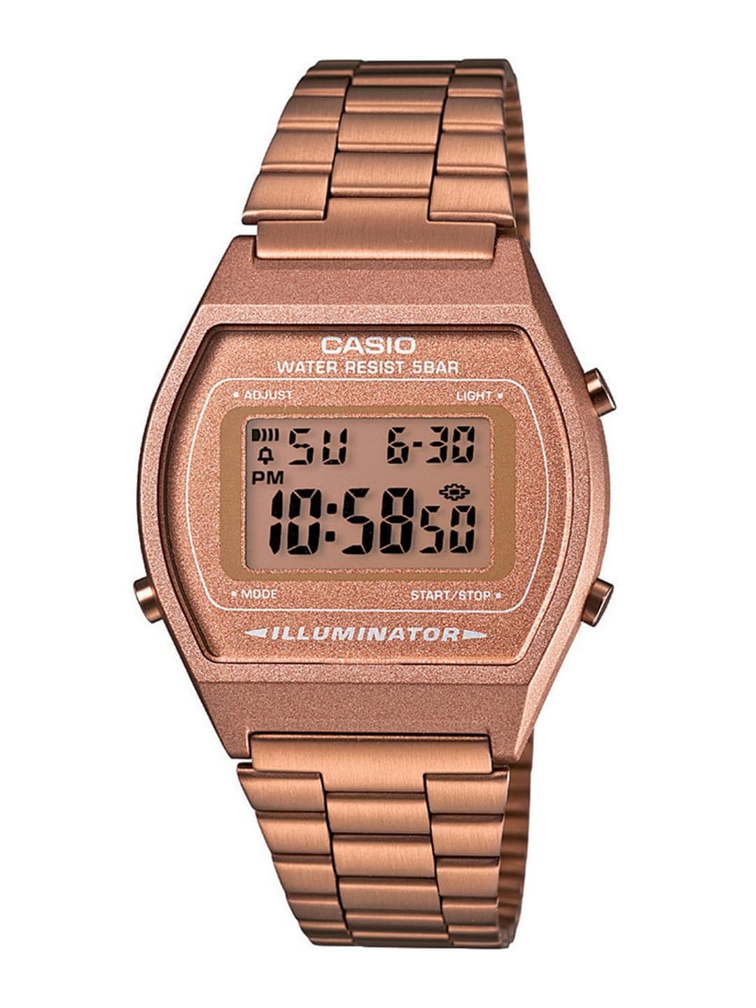 Buy CASIO Vintage B640WC 5ADF Rose Gold Digital Dial Rose Gold Stainless Steel Band D128 - - Accessories for Women