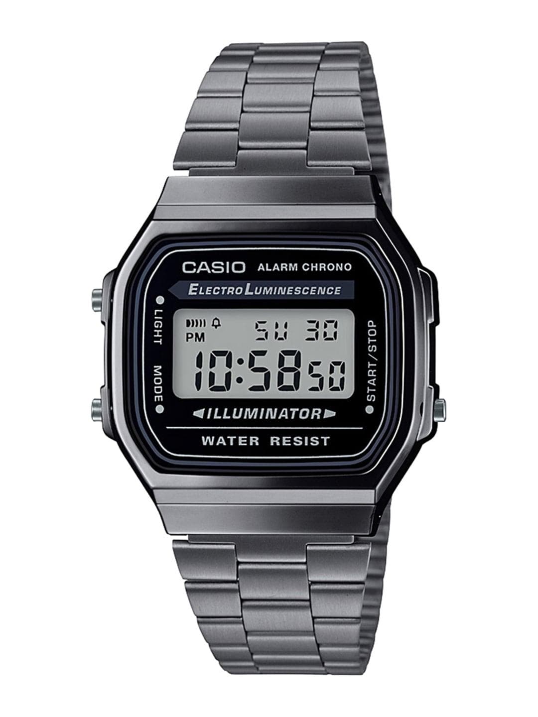 Buy CASIO Vintage A168WGG 1ADF Black Digital Dial Black Stainless Steel Band D181 - - Accessories for Unisex