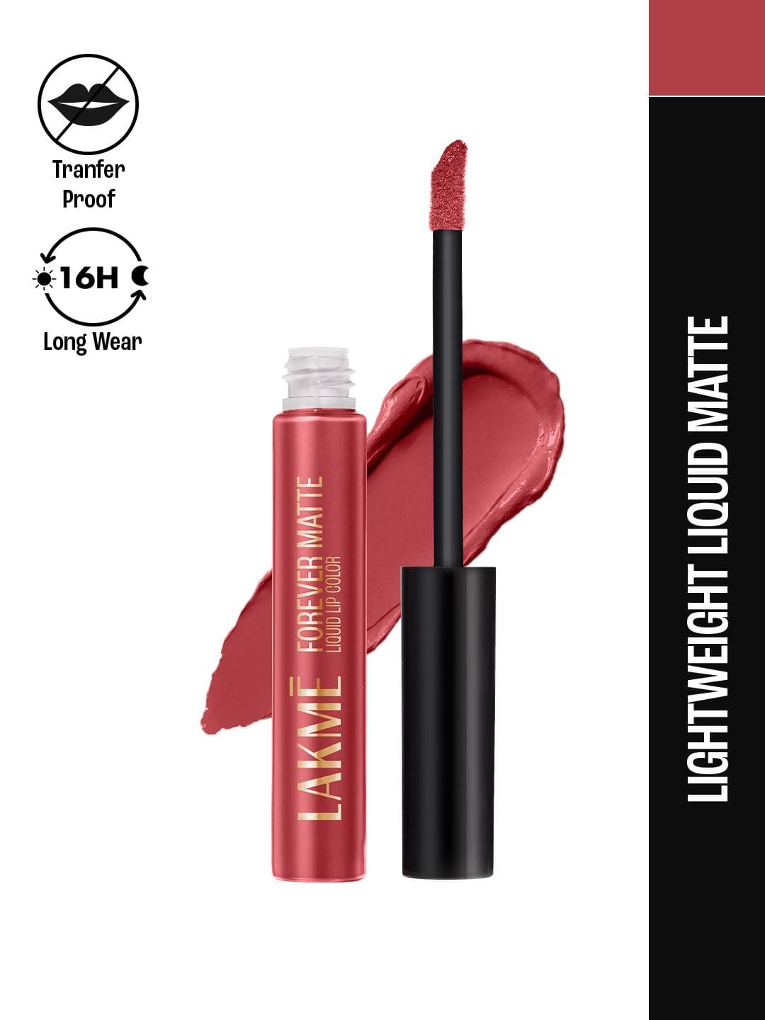 Buy Lakme Forever Matte Lightweight & Transferproof 16Hr Liquid Lipstick 5.6ml Pink Peach - - Personal Care for Women