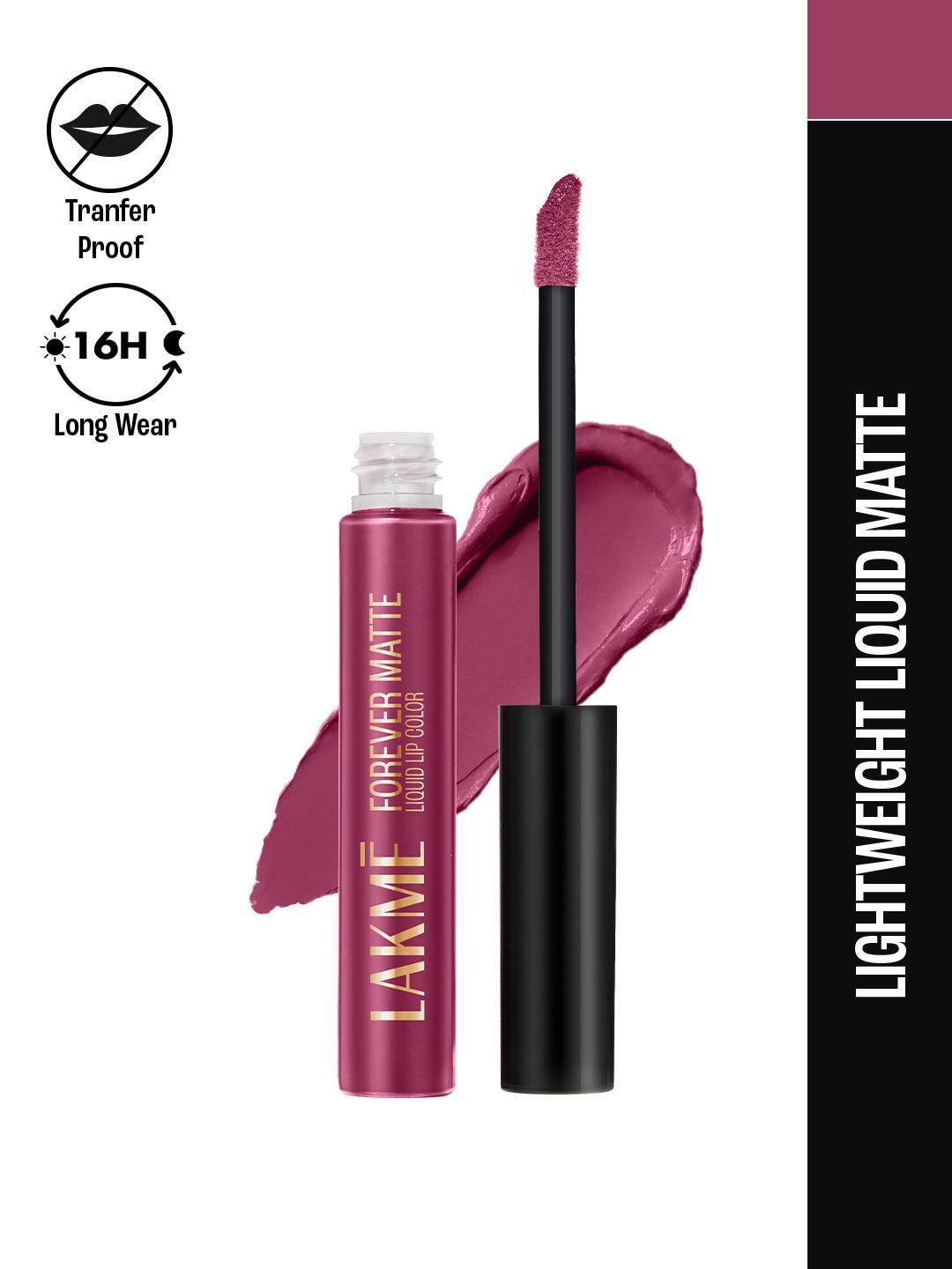 Buy Lakme Forever Matte Lightweight & Transferproof 16Hr Liquid Lipstick 5.6ml Fuschia Chic - - Personal Care for Women