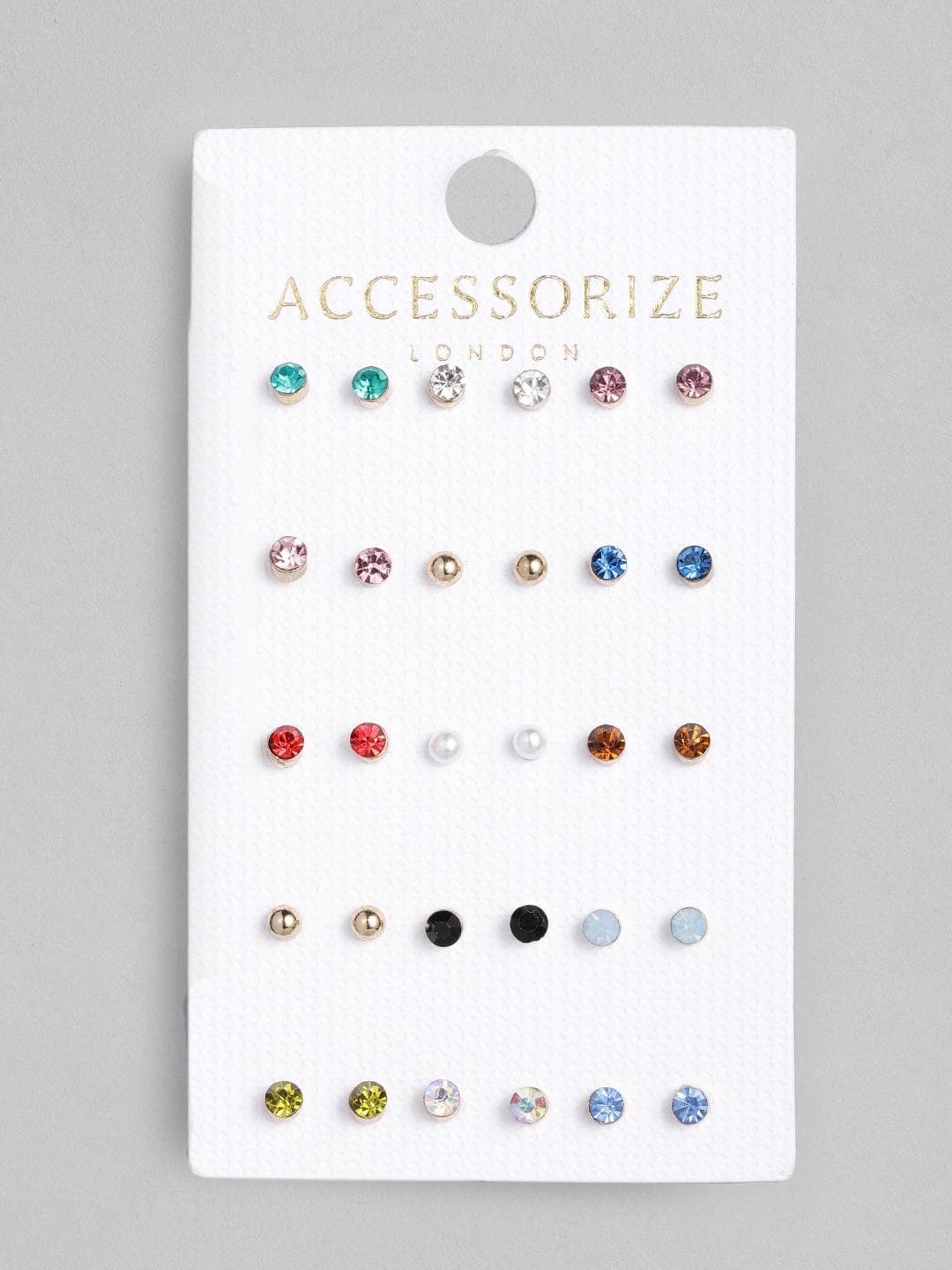 Buy Accessorize London Women Set Of 15 Circular Studs - - Accessories for Women