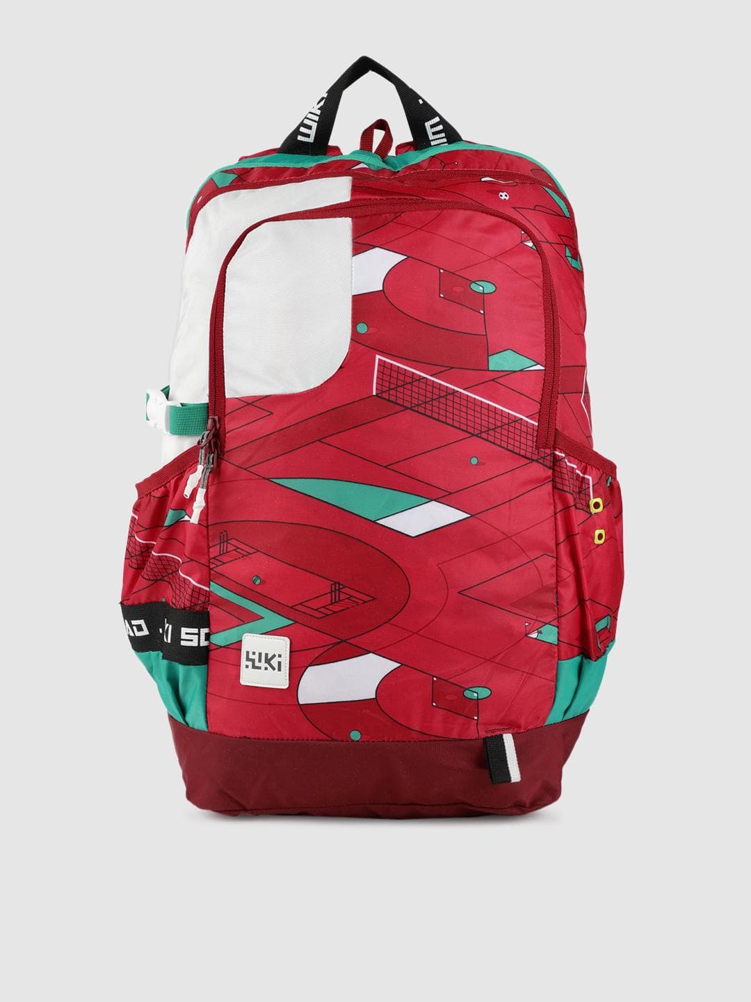 Wildcraft Unisex Red & White WIKI SQUAD 2 Play Of Backpack