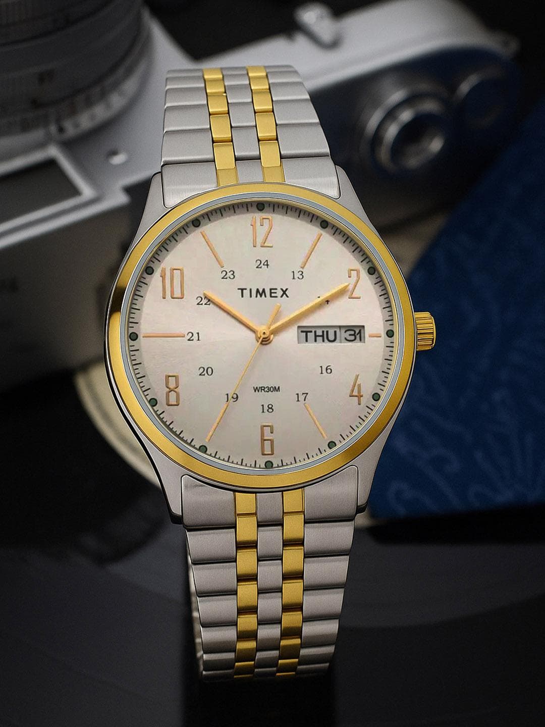 Buy Timex Round 39mm Silver Dial Analog Men Watch TW0TG6505 - - Accessories for Men