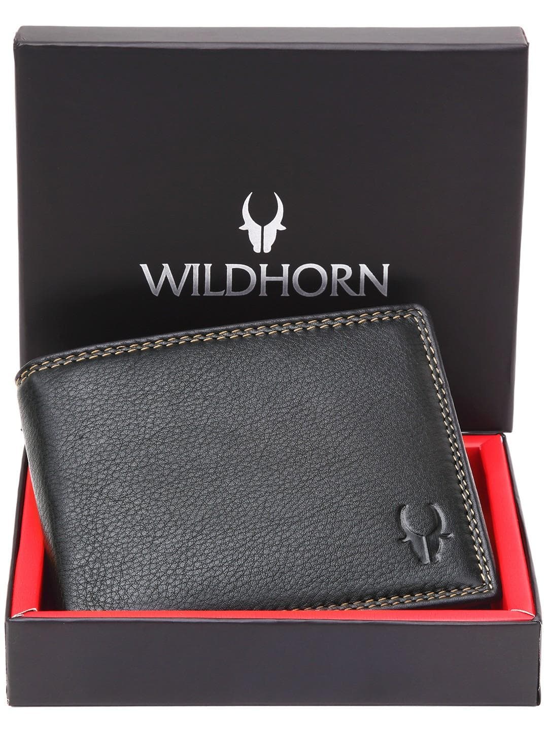 Buy WildHorn Unisex Black Genuine Leather Wallet - - Accessories for Unisex