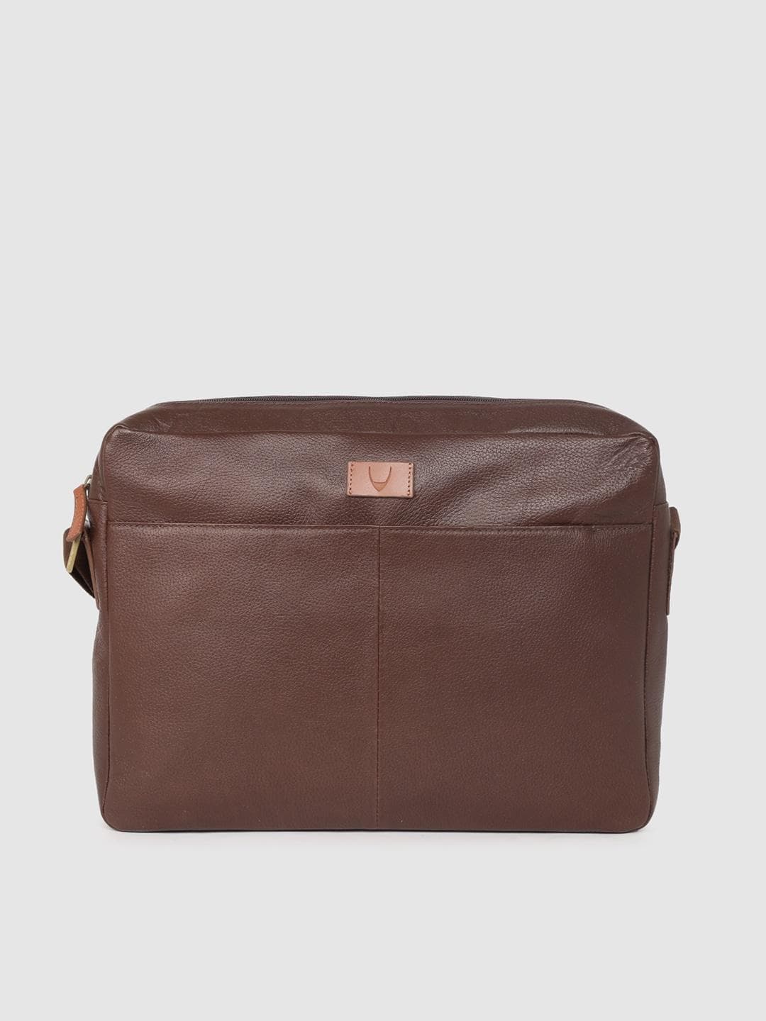 Hidesign Men Brown Solid Leather Laptop Bag