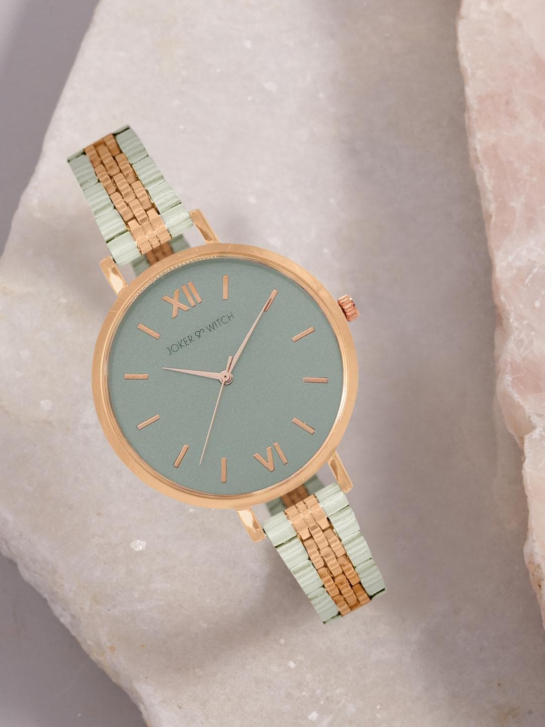 Buy JOKER & WITCH Women Grey & Gold Toned Analogue Watch AMWW325 - - Accessories for Women