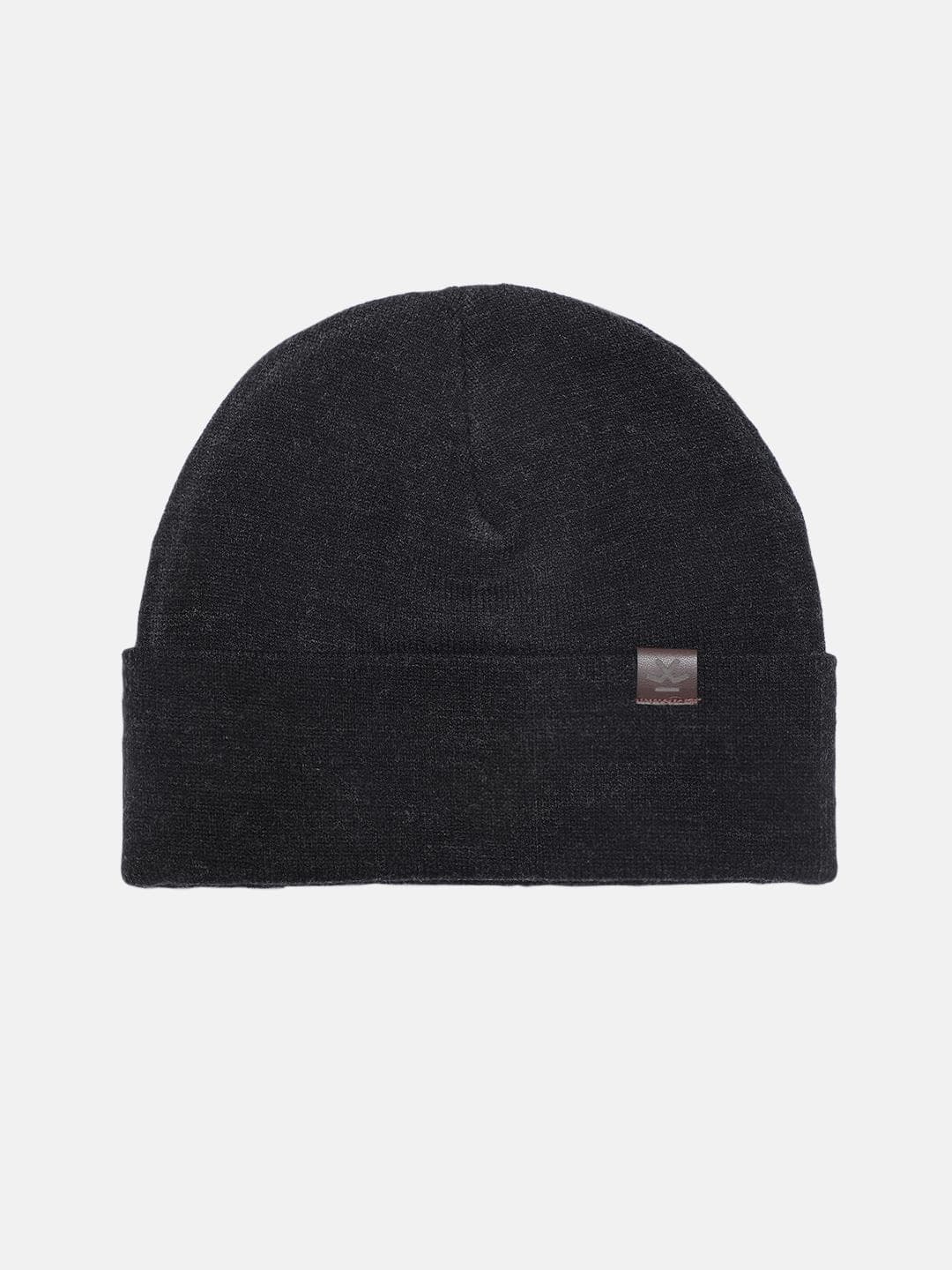 Buy WROGN Unisex Charcoal Grey Solid Acrylic Beanie - - Accessories for Unisex