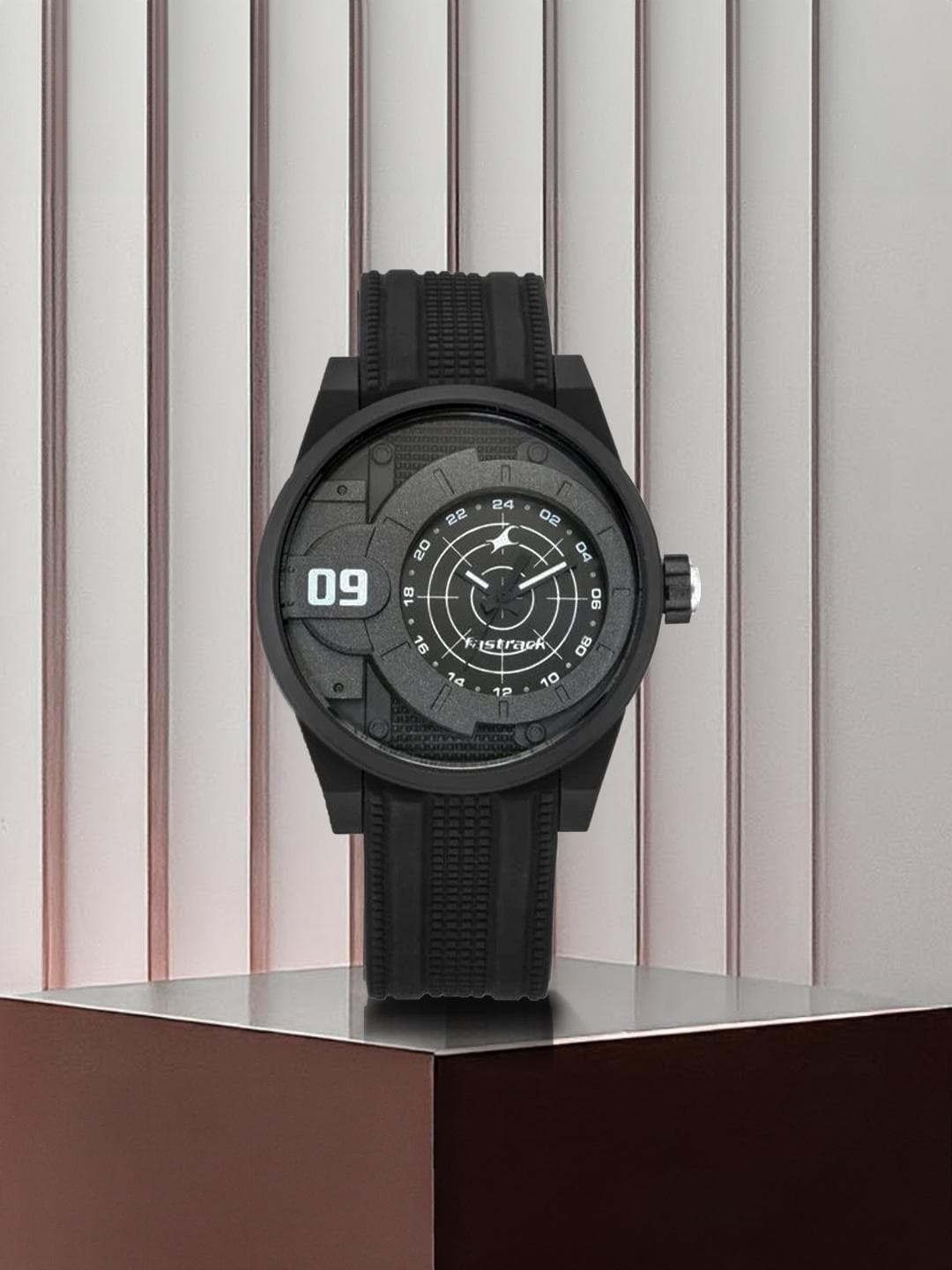 Buy Fastrack Trendies Quartz Analog With Black Dial Watch For Guys Nt38058pp03 - - Accessories for Men