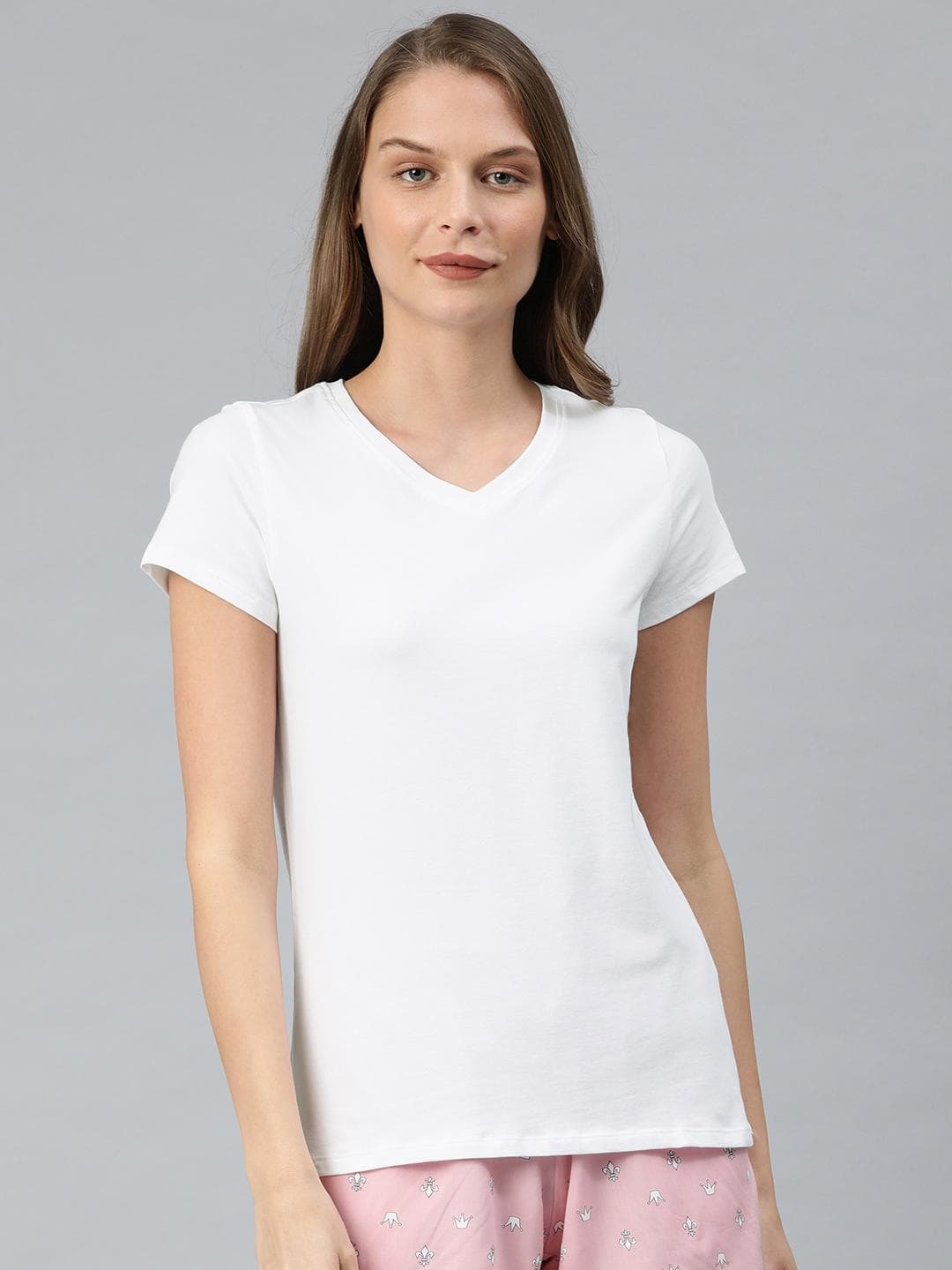 Buy Van Heusen V Neck Short Sleeve Lounge T Shirt - - Apparel for Women