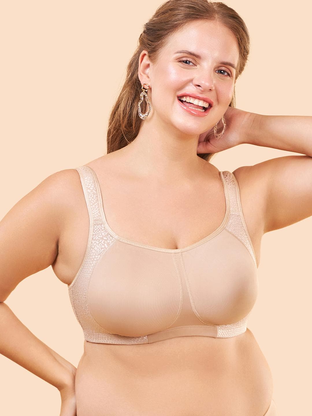 Enamor Non Padded Non Wired Full Coverage Wide Cushioned Front Straps Everyday Bra