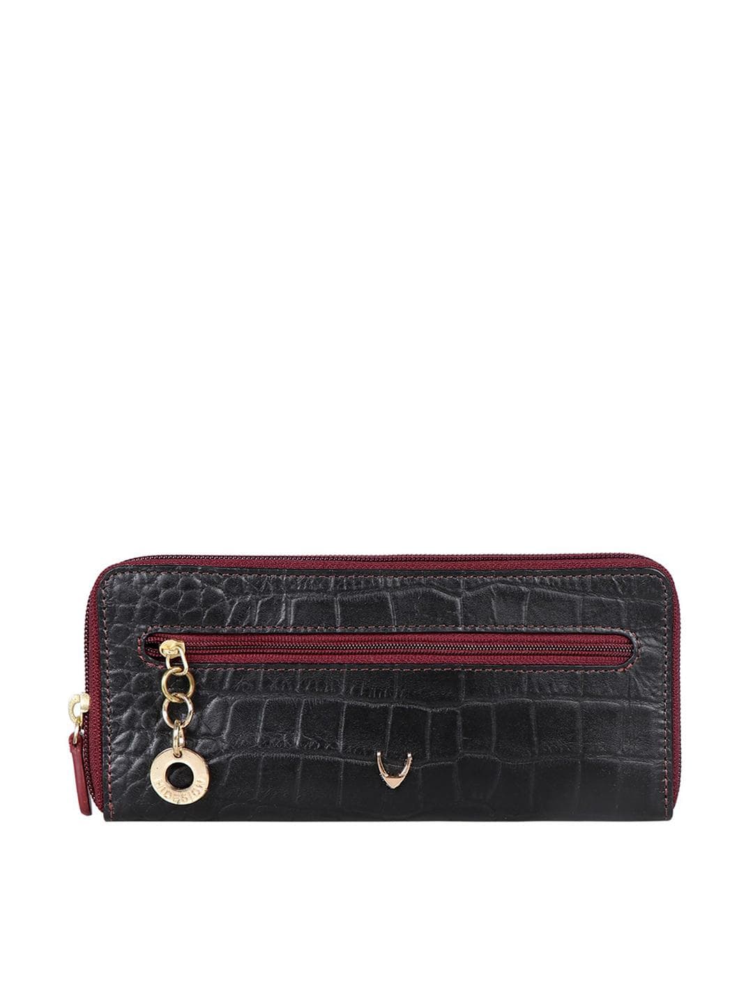 Buy Hidesign Women Black Animal Textured Zip Around Wallet - - Accessories for Women