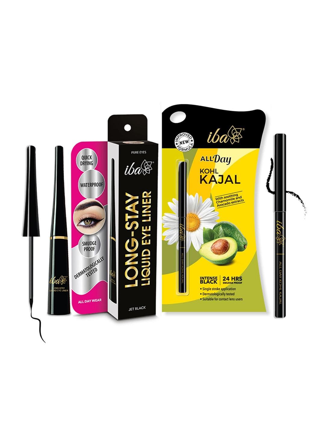 Iba All Day Kohl Sustainable Kajal & Liquid Eyeliner Combo