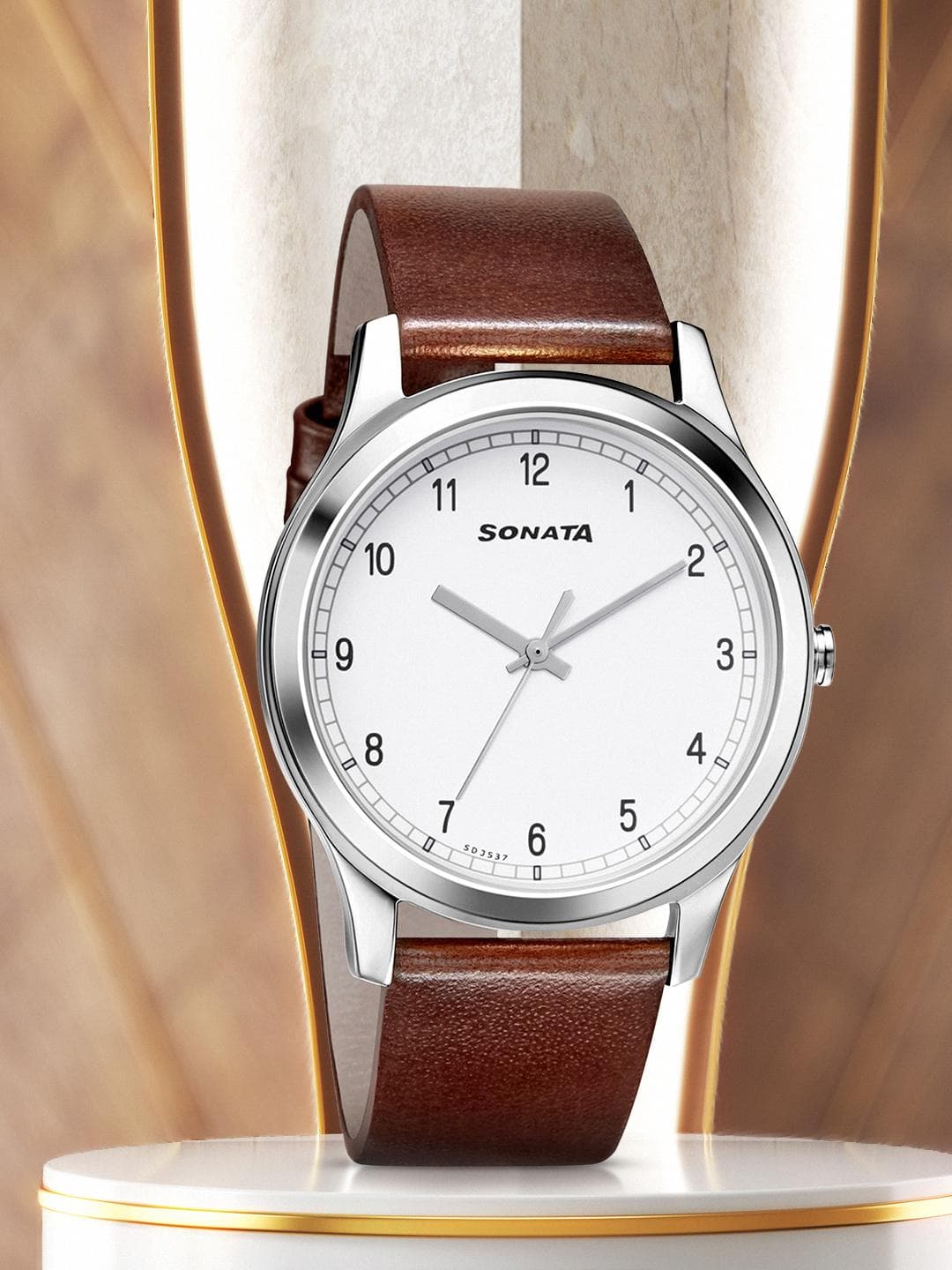 Buy Sonata Quartz Analog With White Dial Watch For Men Nt7135sl03 - - Accessories for Men