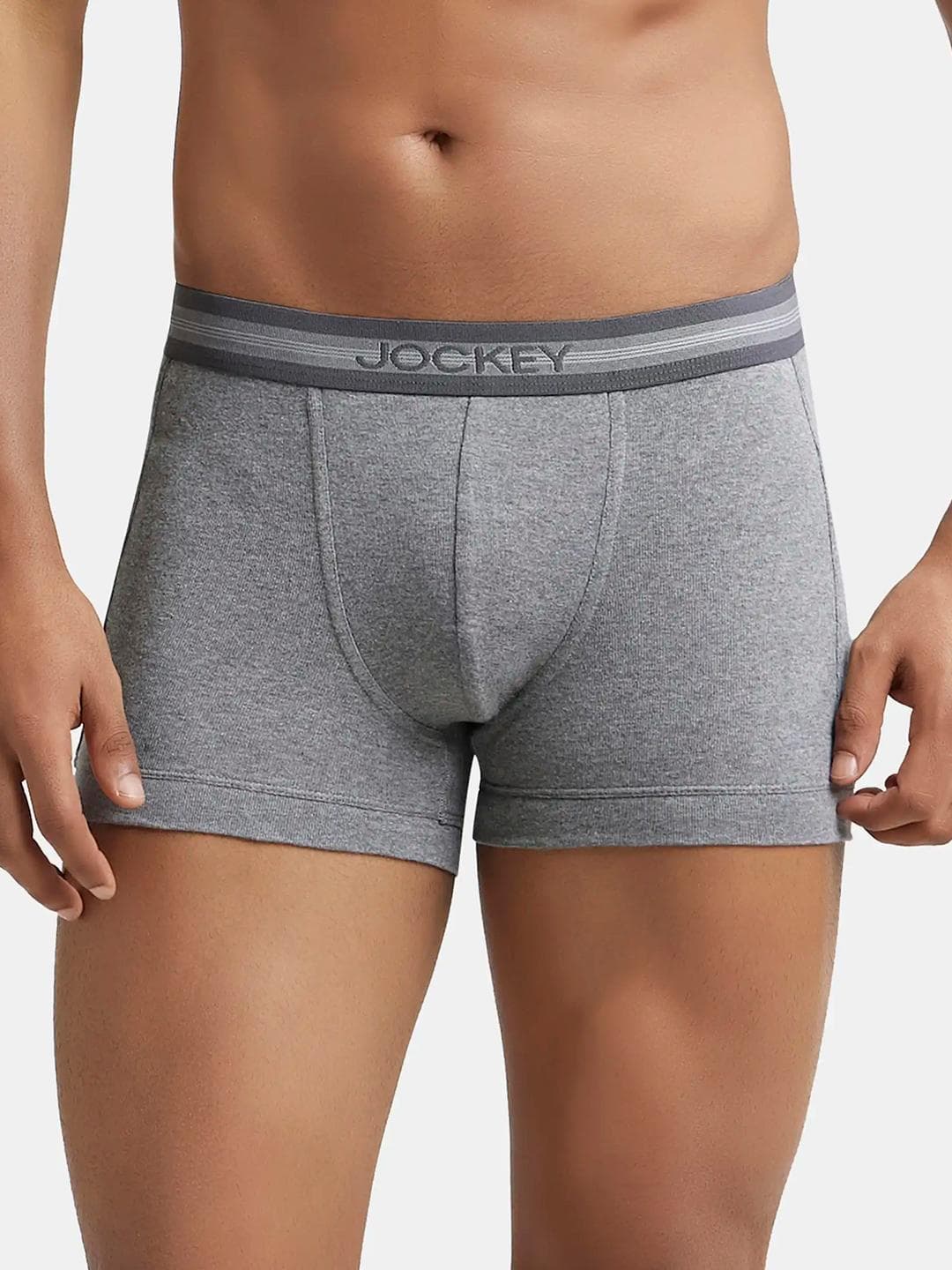 Buy Jockey Combed Cotton Rib Trunk With StayFresh Treatment 1015 - - Apparel for Men