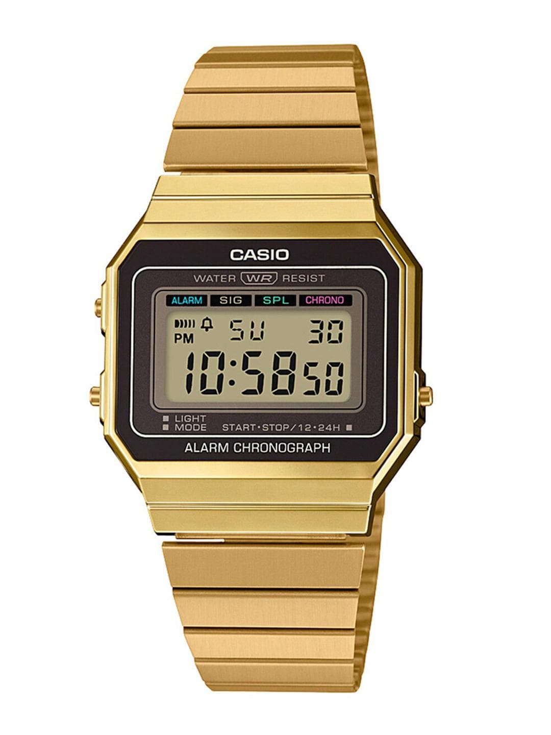 Buy CASIO Vintage A700WG 9ADF Gold Digital Dial Gold Stainless Steel Band D198 - - Accessories for Unisex