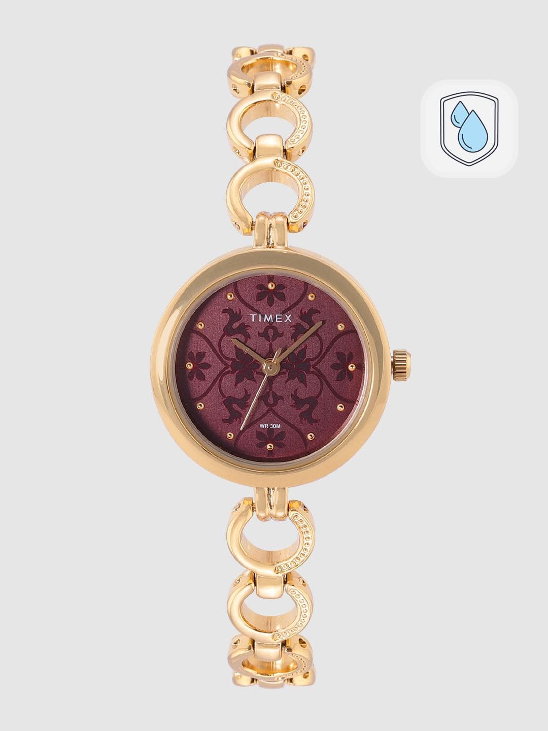 Buy Timex Round 21mm Purple Dial Analog Women Watch TWEL11415 - - Accessories for Women