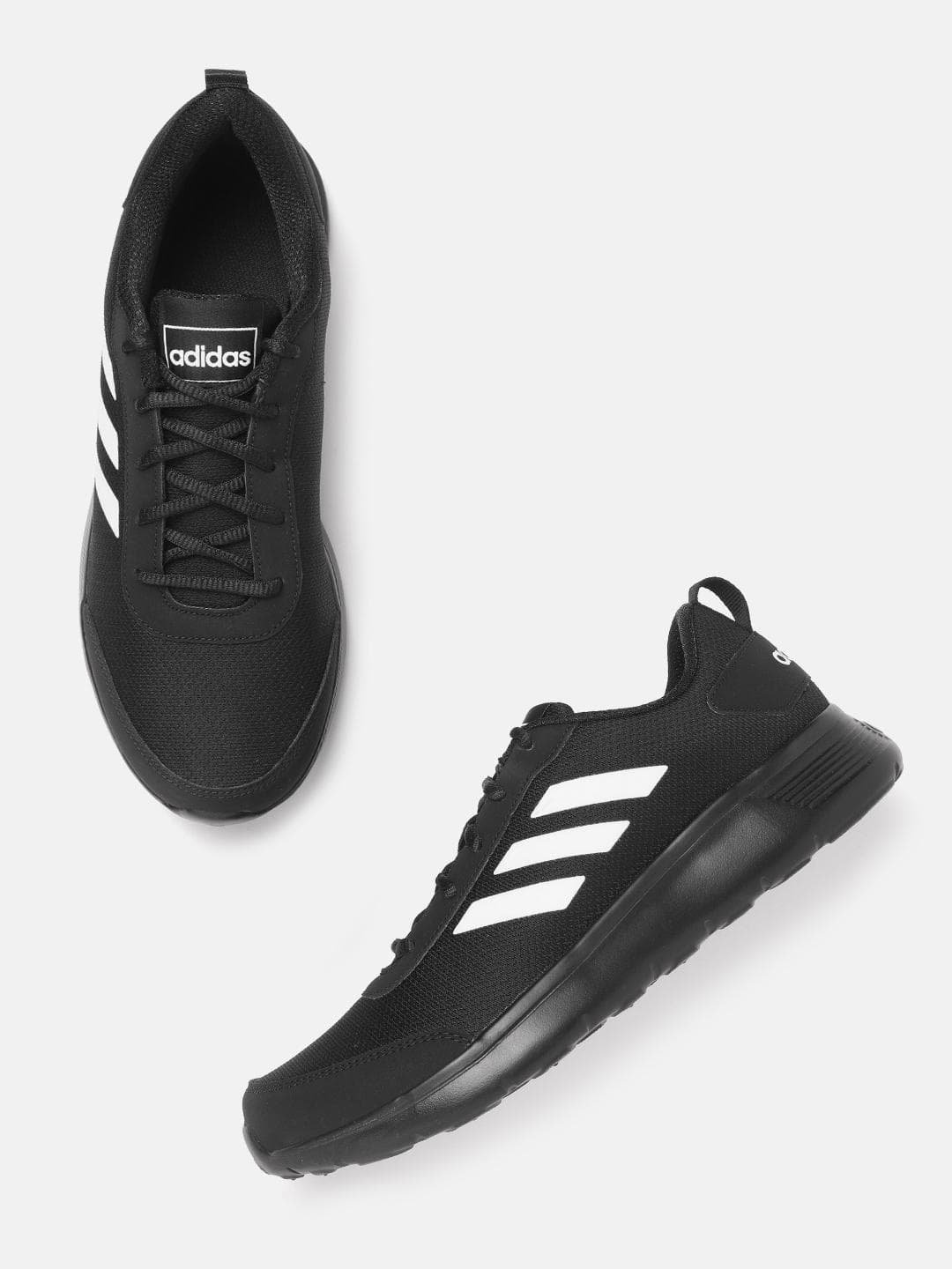 Buy ADIDAS Men Black Woven Design Clear Factor Running Shoes - - Footwear for Men