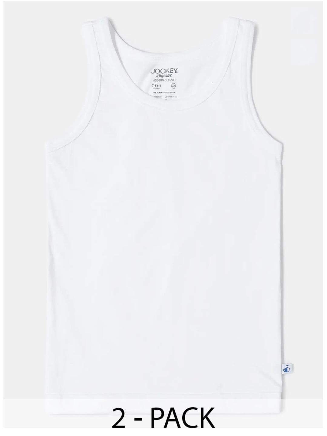 Jockey Boys Pack of 2 Super Combed Cotton Vest-3320