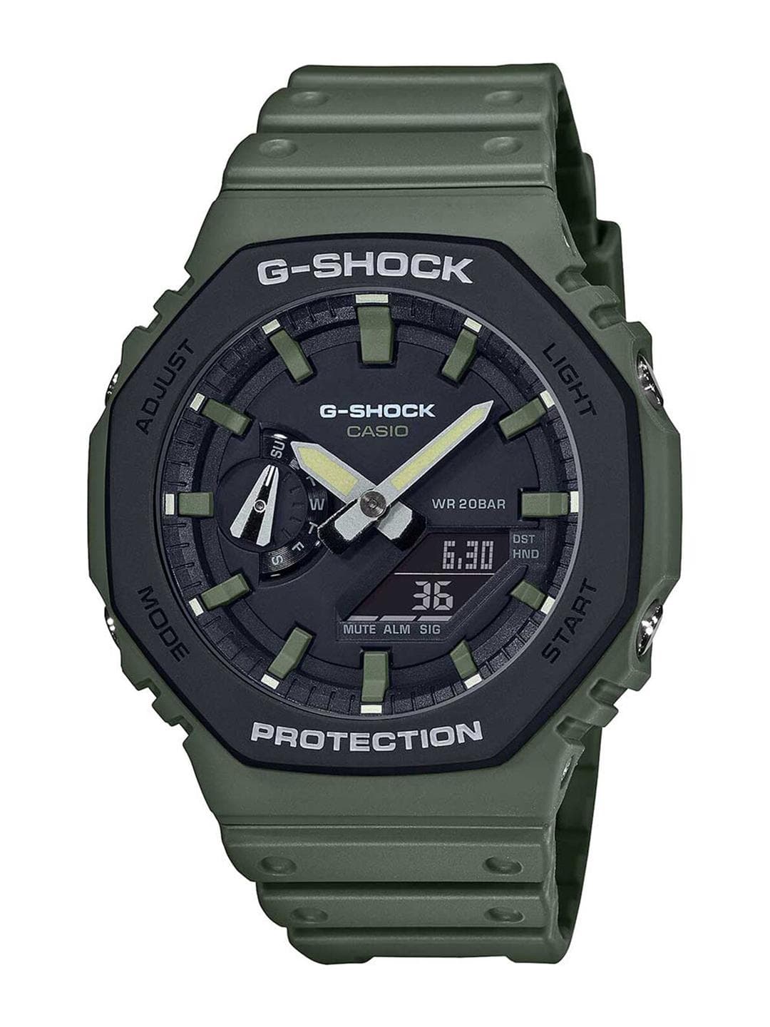 Buy CASIO Men G Shock GA 2110SU 3ADR Black Green Ana Digi Dial Green Resin Strap Watch G1065 - - Accessories for Men