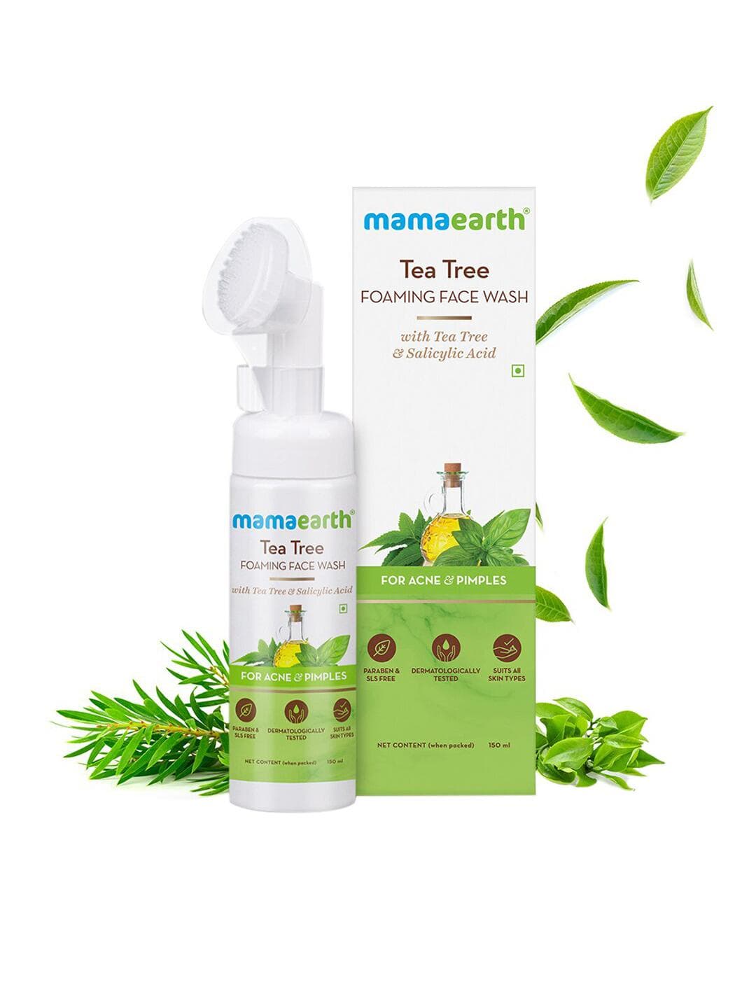 Buy Mamaearth Tea Tree Foaming Face Wash With Salicylic Acid 150ml - - Personal Care for Unisex