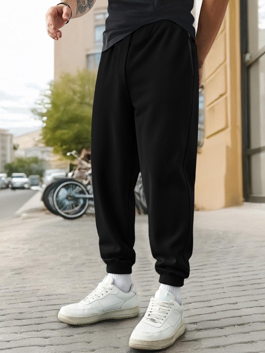 Bewakoof Men Black Joggers