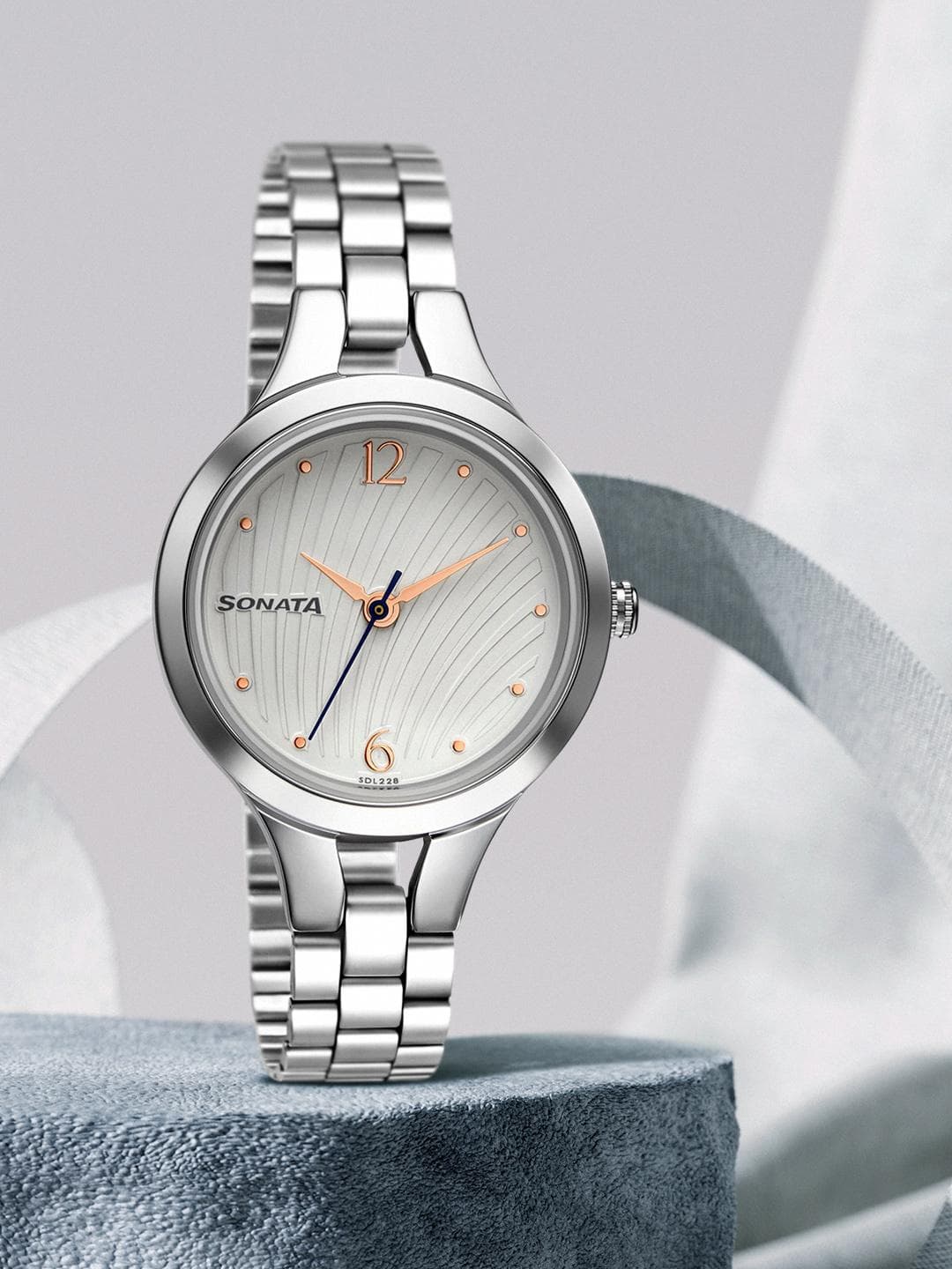 Buy Sonata Workwear Quartz Analog With White Dial Watch For Women Nt8151sm05 - - Accessories for Women