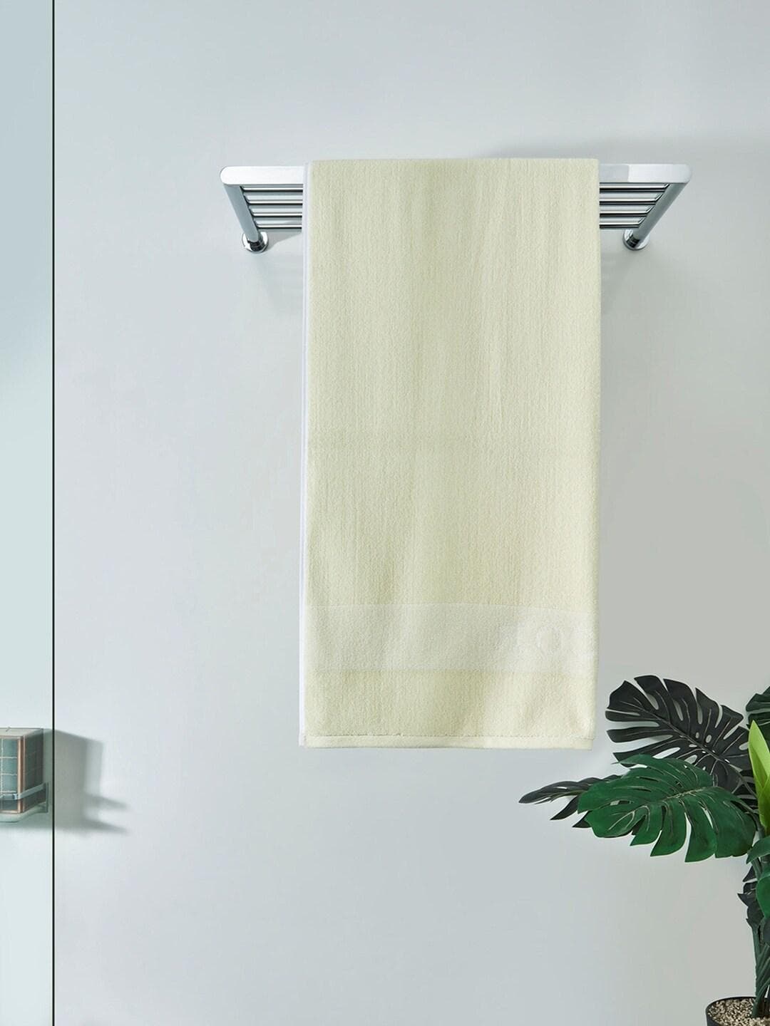 Buy DDecor Live Beautiful Yellow Solid Cotton 600GSM Breathable Adult Regular Bath Towel - - Home for Unisex