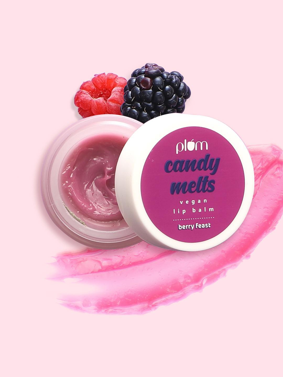 Buy Plum Candy Melts Vegan Lip Balm With Cocoa Butter For Dry & Chapped Lips 12g Berry Feast - - Personal Care for Unisex