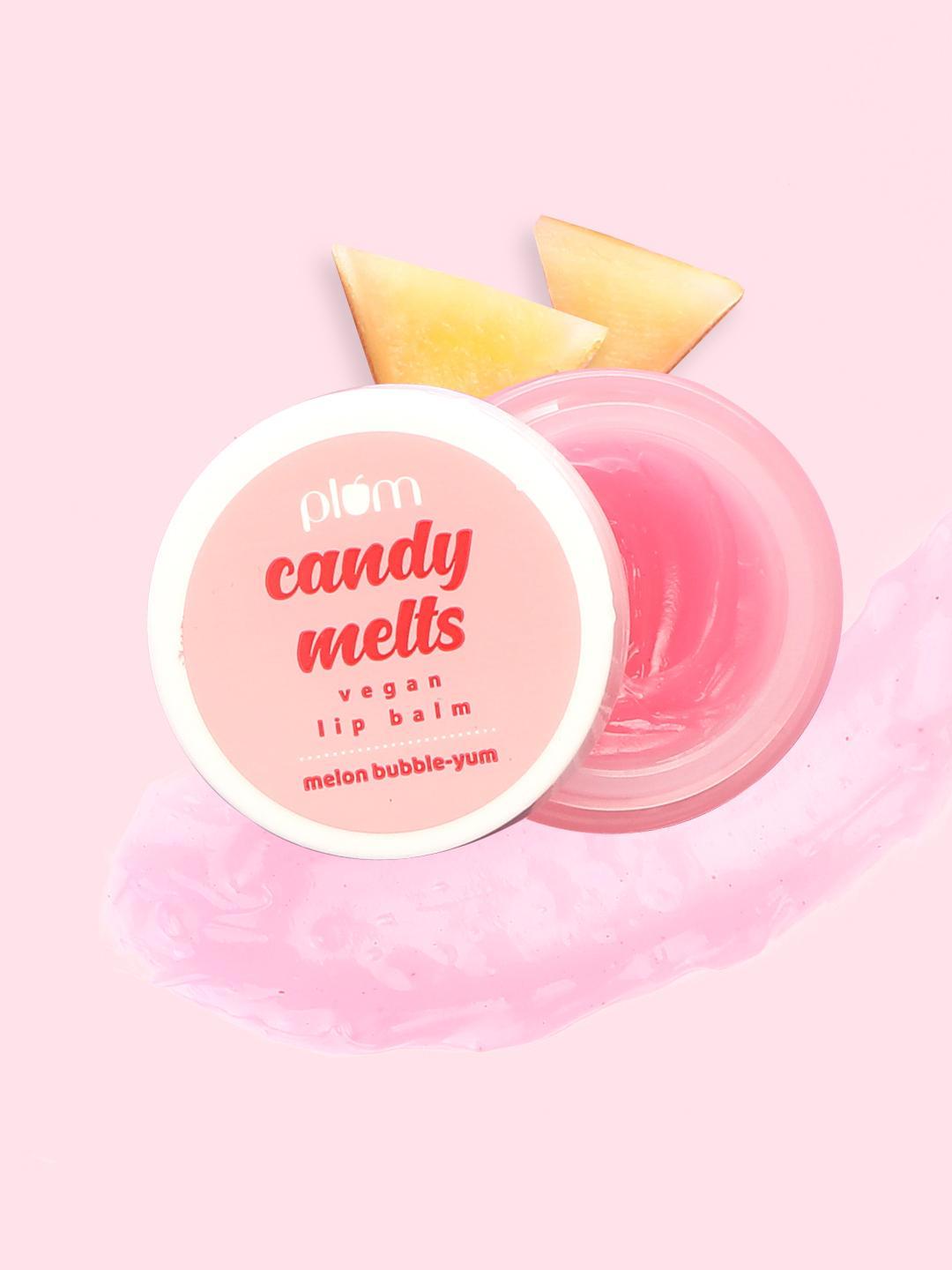 Buy Plum Candy Melts Lip Balm With Cocoa Butter For Dry & Chapped Lips 12g Melon Bubble Yum - - Personal Care for Unisex
