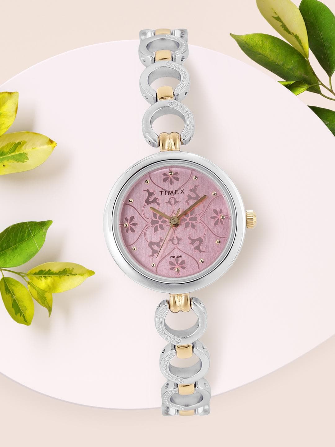 Buy Timex Round 21mm Pink Dial Analog Women Watch TWEL11416 - - Accessories for Women