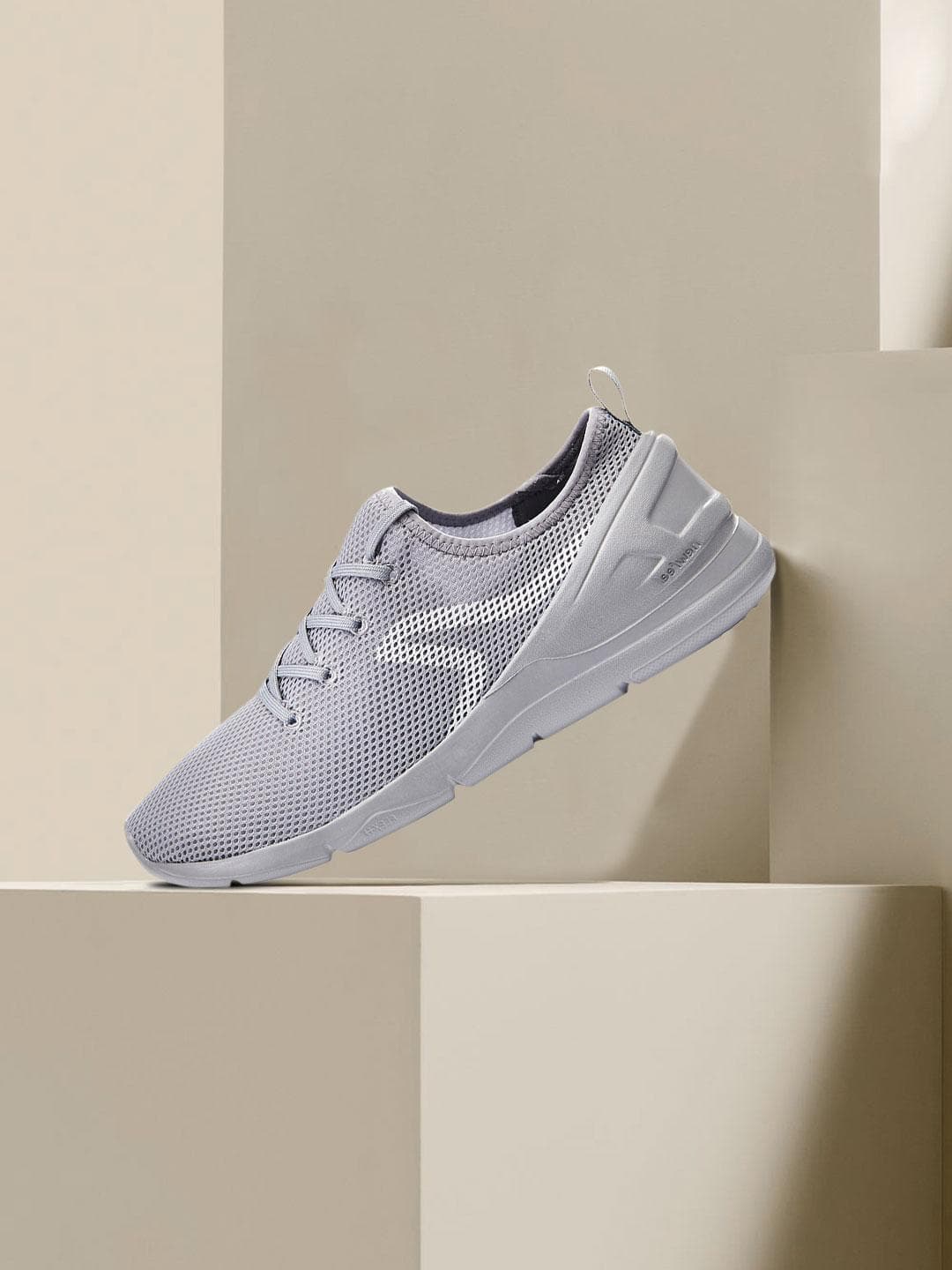 Buy Decathlon Newfeel Men Grey Lightweight Sneaker Walking Shoes - - Footwear for Men