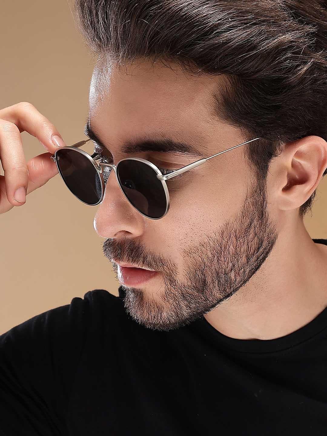 Buy Voyage Unisex Black Lens Oval Sunglasses With UV Protected Lens 2038MG3051C - - Accessories for Unisex