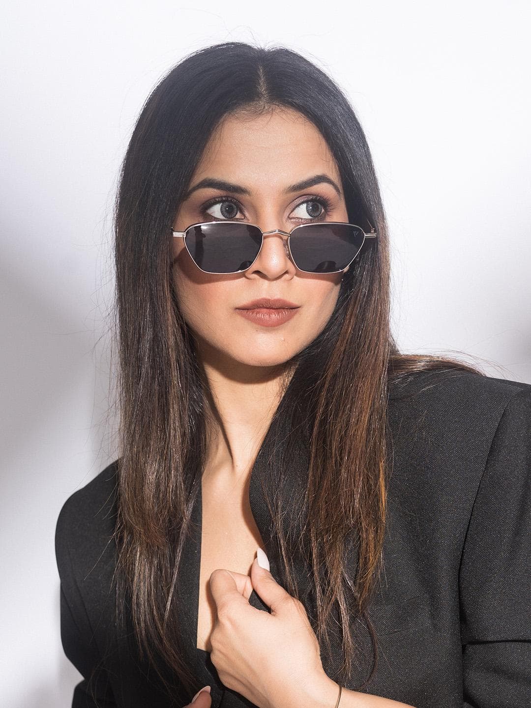 Buy Voyage Women Black Lens Rectangle Sunglasses With UV Protected Lens B80389MG3456C - - Accessories for Women