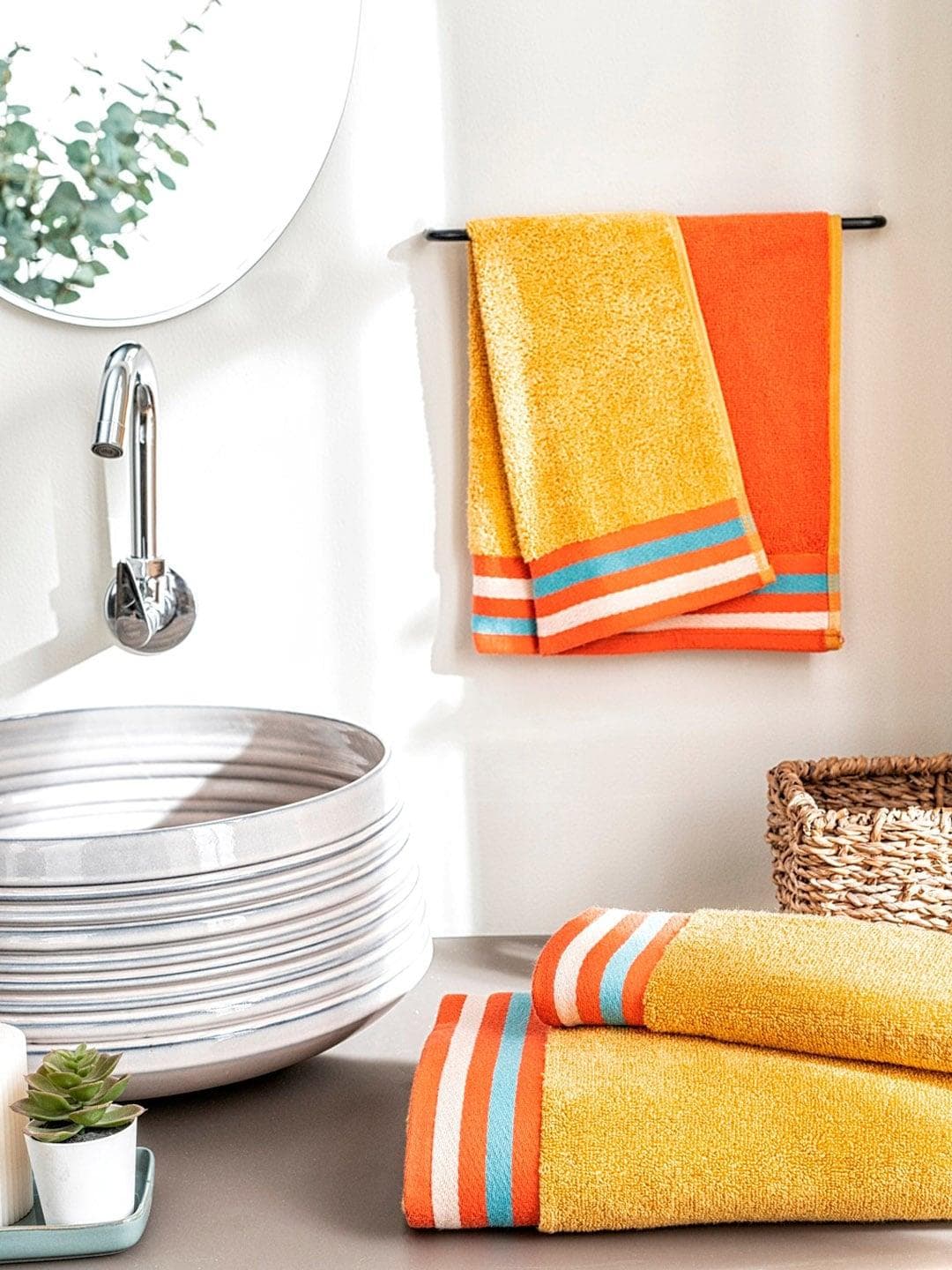 Buy DDecor Unisex Set Of 2 Solid 500 GSM Live Beautiful Cotton Hand Towels - - Home for Unisex