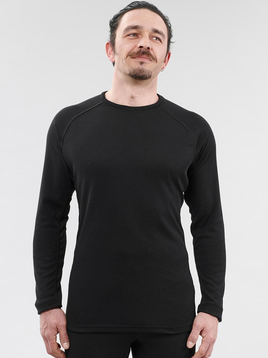 Buy Decathlon Wedze Men Black BL100 Moisture Managing Skiing Thermal Top - - Apparel for Men
