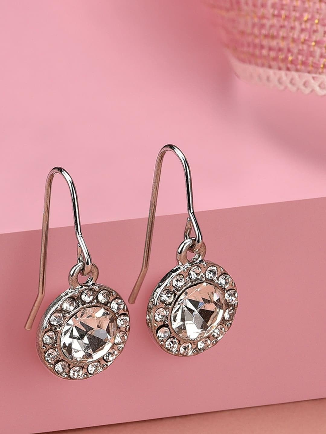 Buy Accessorize London Women Silver Toned Crystal Rachel Sparkle Short Drop Earrings - - Accessories for Women