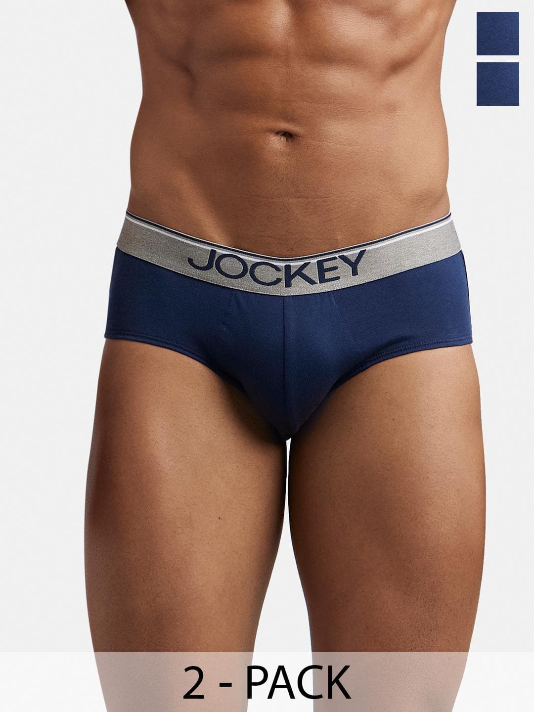 Buy Jockey Pack Of 2 Super Combed Cotton Solid Brief With Ultrasoft Waistband 8037 - - Apparel for Men