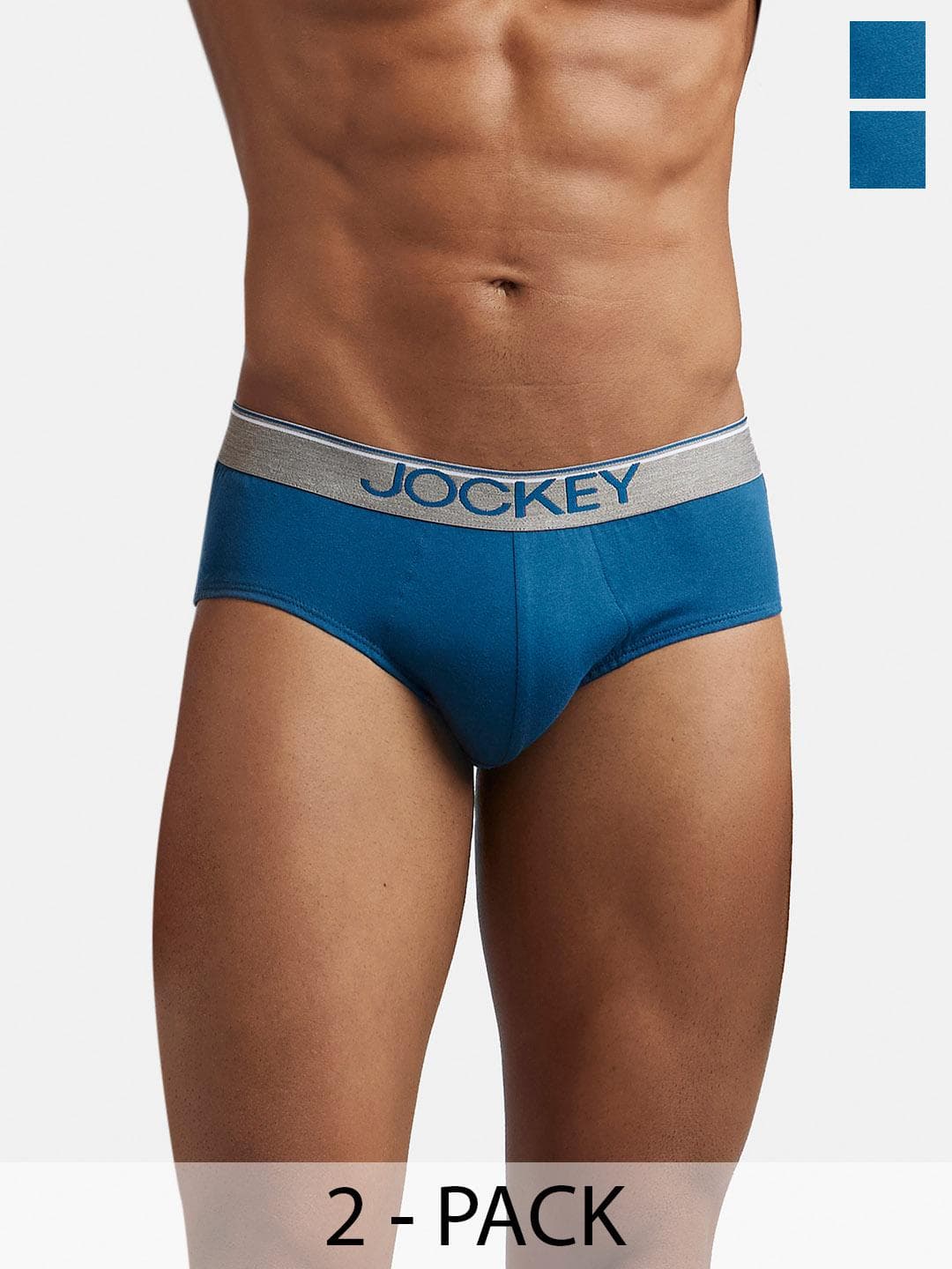 Buy Jockey Pack Of 2 Super Combed Cotton Solid Brief With Ultrasoft Waistband 8037 - - Apparel for Men