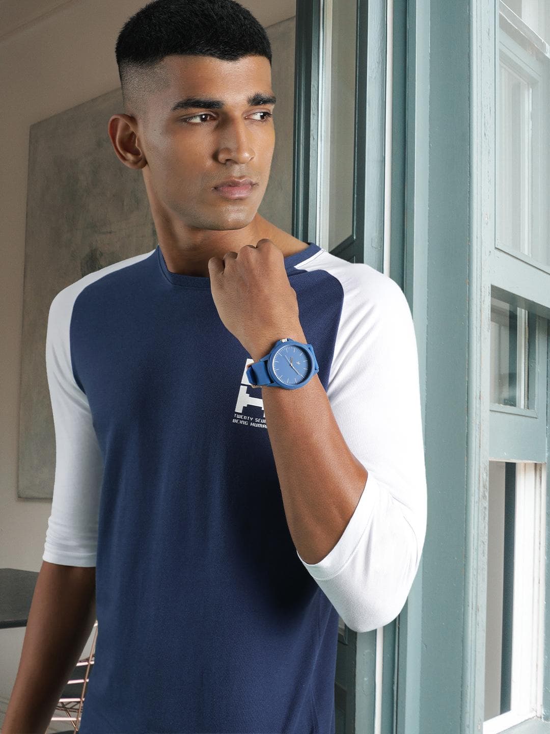 Buy Fastrack Unisex Blue Dial & Straps Tees Minimalist Analogue Watch 38024PP27 - - Accessories for Unisex