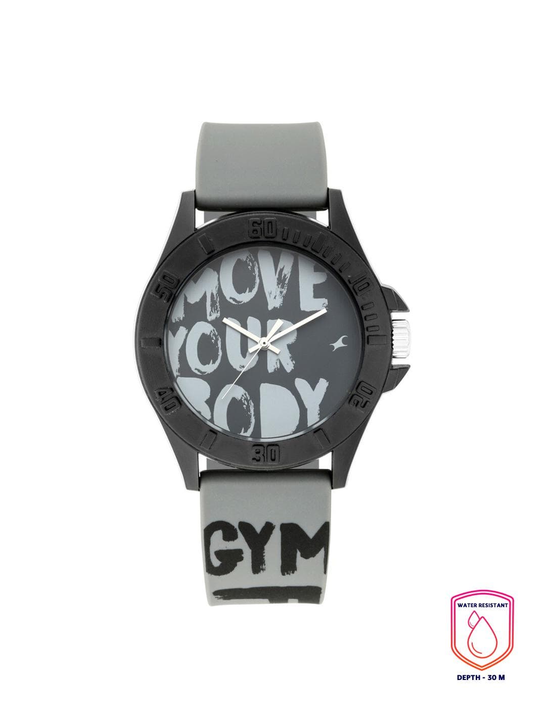 Buy Fastrack Unisex Grey Printed Tees Fast Fit Analogue Watch 68013PP11 - - Accessories for Unisex